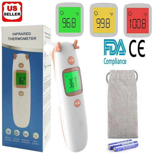 1S Non-Contact Infrared Ear & Forehead Thermometer Temperature Measurement US ℉